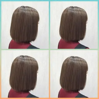 ミディアム カラー 顔周りレイヤーカット 髪質改善代表西村功平のヘアスタイル