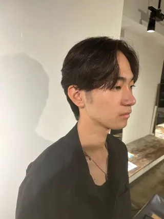 ショート パーマ メンズ become men's hair 名駅店所属・名駅/フェザーパーマ 韓国ヘア/森岡のヘアスタイル