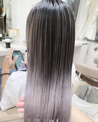 ロング カラー 山崎俊輔/髪質改善 /バレイヤージュのヘアスタイル