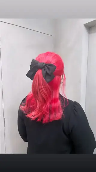 セミロング カラー ヘアアレンジ 🤍ハル🤍/モテ髪 ヘア🎀/ハイトーンのヘアスタイル