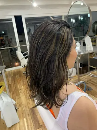 セミロング カラー Reb_keiji 👑小倉圭司のヘアスタイル