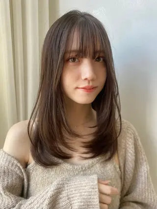 セミロング 透明感カラー/ 似合わせヘア/まなみのヘアスタイル