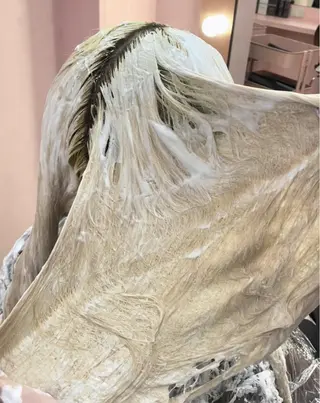 ミディアム ❄️💛エクステ ブリーチ❄️yukiのヘアスタイル