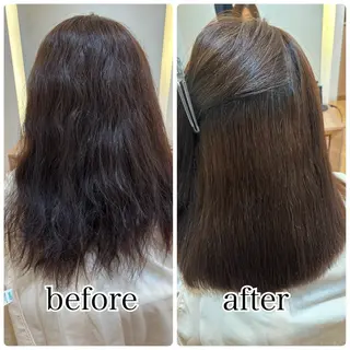 ミディアム 髪質改善カラー 清利あやなのヘアスタイル