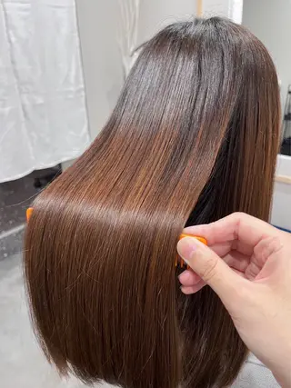 セミロング 【coco.】hair所属・カジカワサキ/髪質 改善/クロスパーマのヘアスタイル