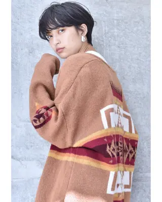 ショート カラー パーマ 南堀江🌿パーマ Tetsu【テツ】のヘアスタイル