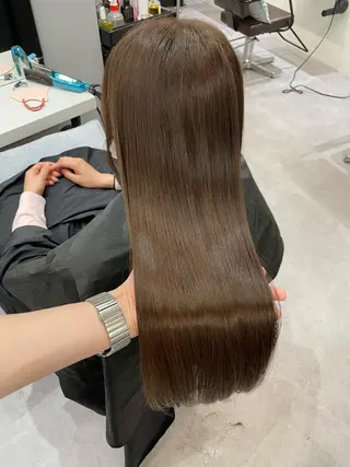 ロング 韓国風cut/ 縮毛矯正/正岡幹康のヘアスタイル