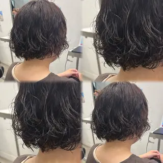 ショート パーマ 髪質改善ストレート /暖色カラー🎀🪞のヘアスタイル