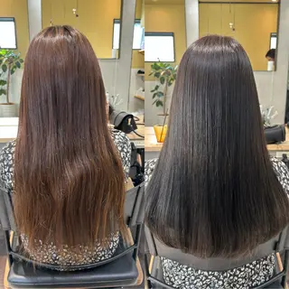 ロング パーマ hub hair レイヤー/透明感のヘアスタイル