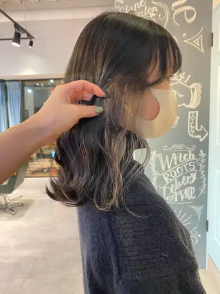 セミロング GO TODAY SHAiRE SALON 原宿Stella店所属・𓍯柔らかhair 𓍯 yukinoのヘアスタイル