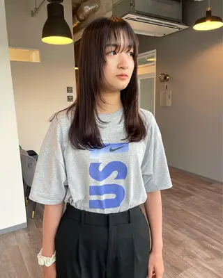 ロング カラー iet.所属・ウルフ/ボブ/耳ツボ ジュエリー◎ricoのヘアスタイル