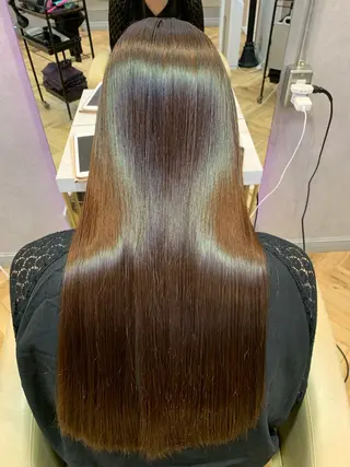ロング 銀座🇰🇷韓国ボブ 🧡巻ける縮毛/せんのヘアスタイル