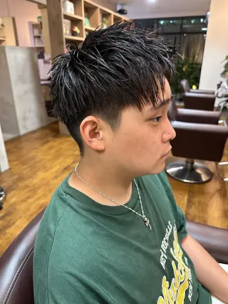 ショート Salonde  COCO所属・メンズパーマ/ RIOのヘアスタイル