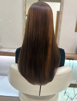 ロング パーマ 艶質改善/縮毛矯正 ササキナツミのヘアスタイル