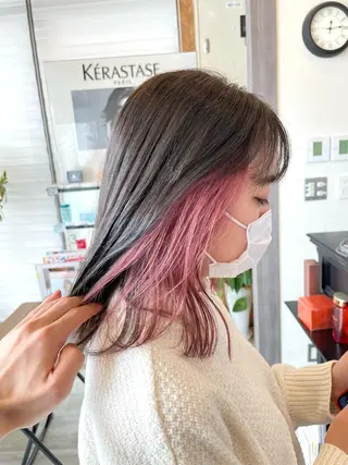 ミディアム カラー 田中   麗彩也のヘアスタイル