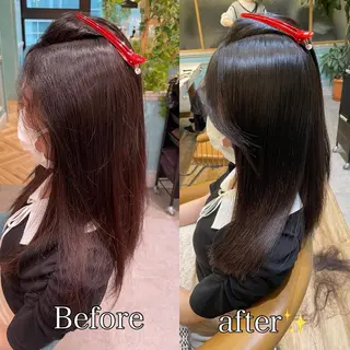 セミロング 山本翔一郎 韓国顔周りレイヤーのヘアスタイル