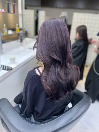 カラー 🍒レイヤーカット/ 暖色カラー🍒のヘアスタイル