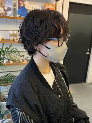 ショート パーマ ENIEN MAKE’S 立川所属・ミカ💫/パーマ/ 透明感カラーのヘアスタイル