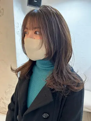 セミロング カラー ヘアアレンジ マツエク・マツパ アイブロウ Noah's　Ark所属・透明感カラー🫧ヘア セット🫧松本菜月の眉毛・アイブロウイメージ