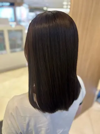 ミディアム カラー 艶質改善/縮毛矯正 ササキナツミのヘアスタイル