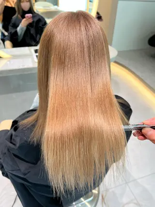 ロング 福岡縮毛矯正✨️ ストレート 向井和輝のヘアスタイル