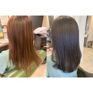 ミディアム カラー ✨縮毛矯正✨髪質改善 ナカシマ ユミのヘアスタイル