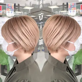 ミディアム カラー 縮毛/レイヤー 韓国/橋口のヘアスタイル