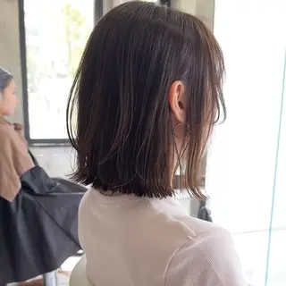 ミディアム カラー 💎ボブ/似合わせの 達人/縮毛矯正/畔上のヘアスタイル