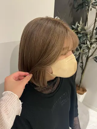ミディアム aoi ♡グレージュ ・ベージュカラーのヘアスタイル