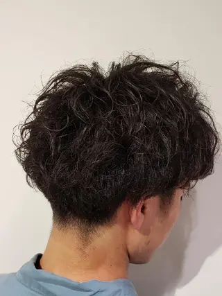 メンズ パーマ 染野 匠のヘアスタイル