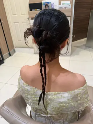 ロング ヘアアレンジ 韓国ヘアメイク🎀/ 縮毛矯正✨山本媛香のヘアスタイル