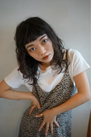 ミディアム パーマ china/ボブ/ ブリーチカラーのヘアスタイル