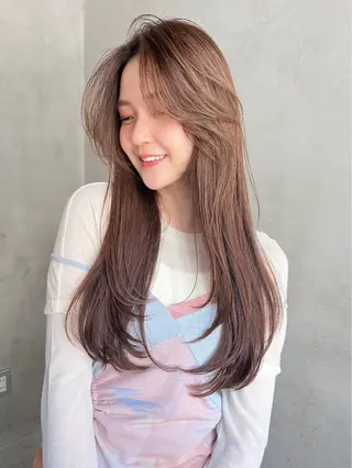 ロング カラー 🤎艶髪×透明感🤎 【𝙔𝙐𝙕𝙐】のヘアスタイル