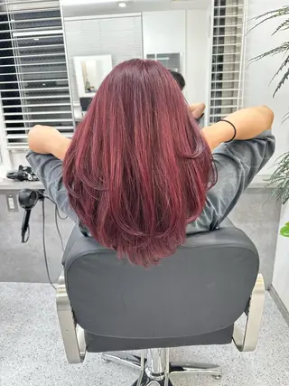 セミロング カラー ヘアアレンジ 久米 治仁のヘアスタイル
