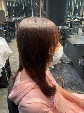 ミディアム 🌈縮毛矯正.カラー しゅんすけ🌈のヘアスタイル