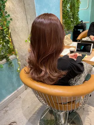 セミロング 山本翔一郎 韓国顔周りレイヤーのヘアスタイル