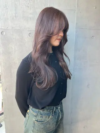 ロング カラー ミルクティーベージュ 🌿店長　清水ひとみのヘアスタイル