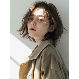 ミディアム 井河 結花のヘアスタイル