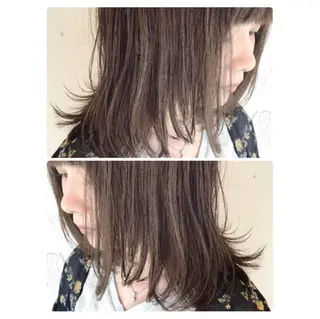 ミディアム カラー ワタベ ハヤト/ トップデザイナーのヘアスタイル