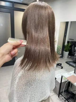 ミディアム カラー 髪質改善will hairdesignのヘアスタイル