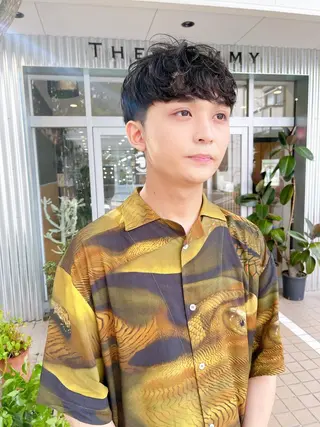 ショート パーマ メンズ メンズパーマ タカキリョウのヘアスタイル