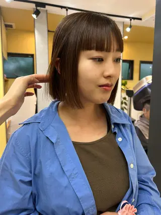 ショート パーマ hub hair レイヤー/透明感のヘアスタイル