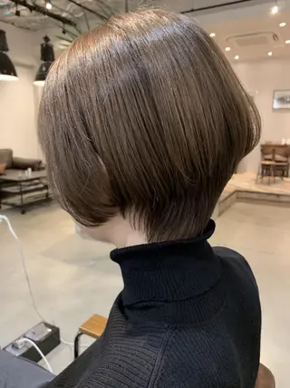 ショート カラー パーマ ヘアアレンジ メンズ キッズ ネイル マツエク・マツパ 中津No.1髪質改善 店長✨透ける暗髪のヘアスタイル