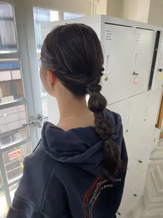 ヘアアレンジ 𝙃𝘼𝙍𝙐🎀 韓国×エクステのヘアスタイル