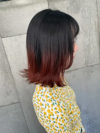 ミディアム 大内 志穂のヘアスタイル