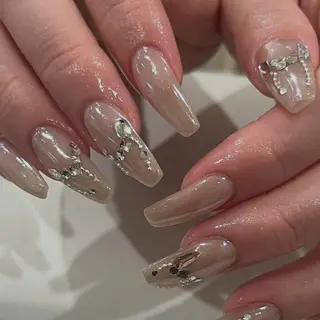 ネイル ワンホン/キラキラ ネイル💎yukaのネイルデザイン