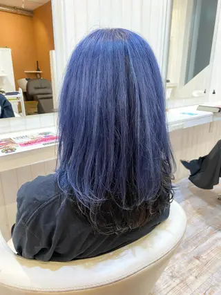 セミロング カラー 佐藤史哉* 韓国レイヤー赤み除去のヘアスタイル