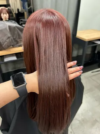 ロング 女性らしいモテヘア 韓国ヘアhikariのヘアスタイル