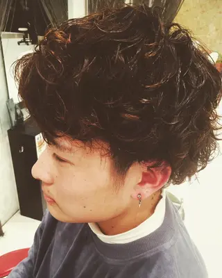 パーマ メンズ 田畑 福恵のヘアスタイル