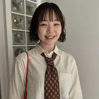 ショート パーマ ヘアアレンジ 🌐サトウ リョウ🌐のヘアスタイル